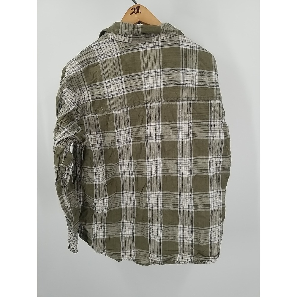 Basic Editions Womans Large Plaid Long Sleeve‎ Button Up Shirt - Picture 6 of 6